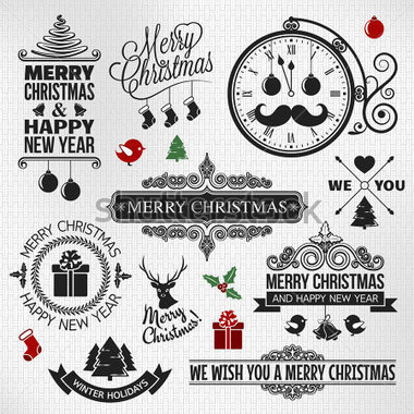     Browse   Holidays   Christmas Happy New Year Vintage Ornate Labels Set
