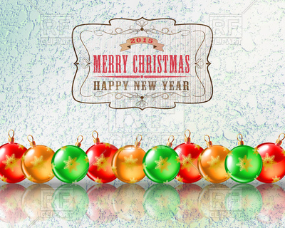 Christmas And New Year Vintage Greeting Card 75489 Download Royalty    