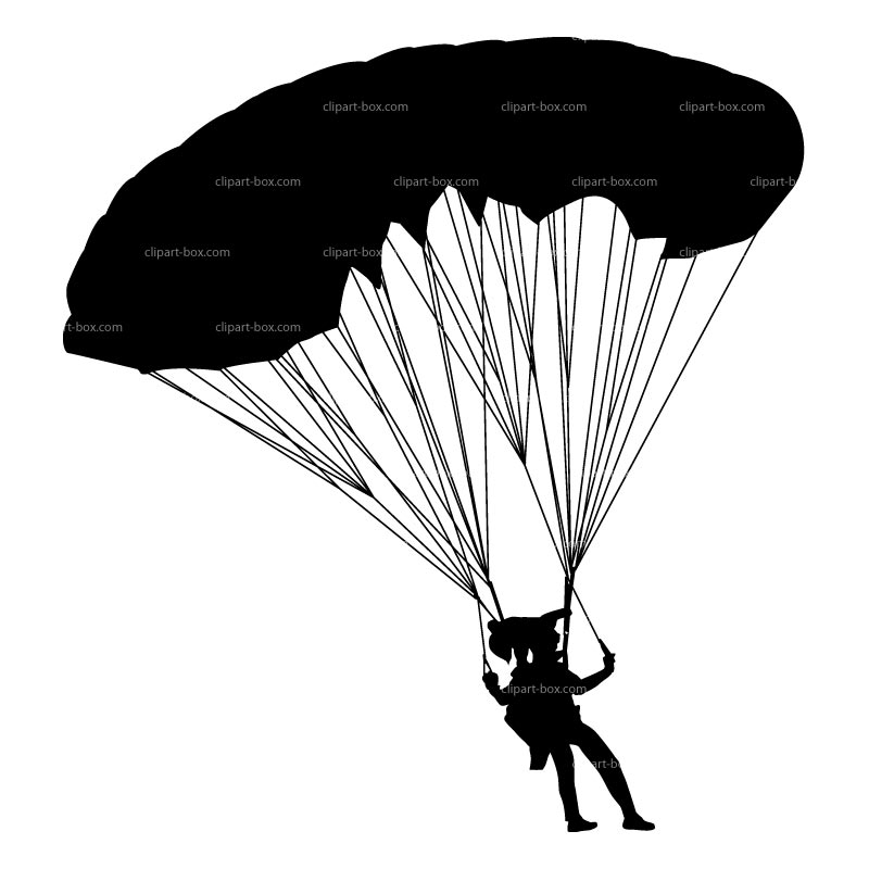 Clipart Parachutist   Royalty Free Vector Design