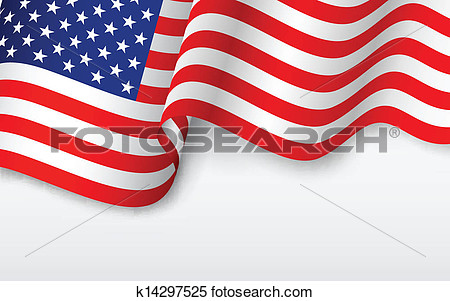 Clipart   Wavy American Flag  Fotosearch   Search Clip Art    