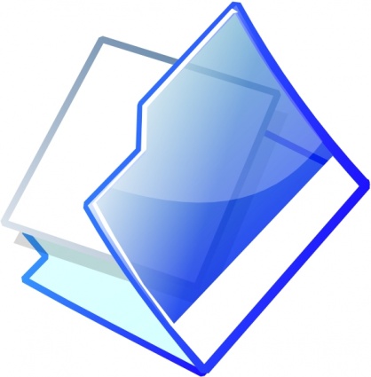 Computer Icon Blue Folder Open Color Clip File Software Files Art