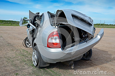 Crashed Car Royalty Free Stock Photos   Image  31414778
