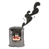 Crude Oil Cartoon Stock Photo