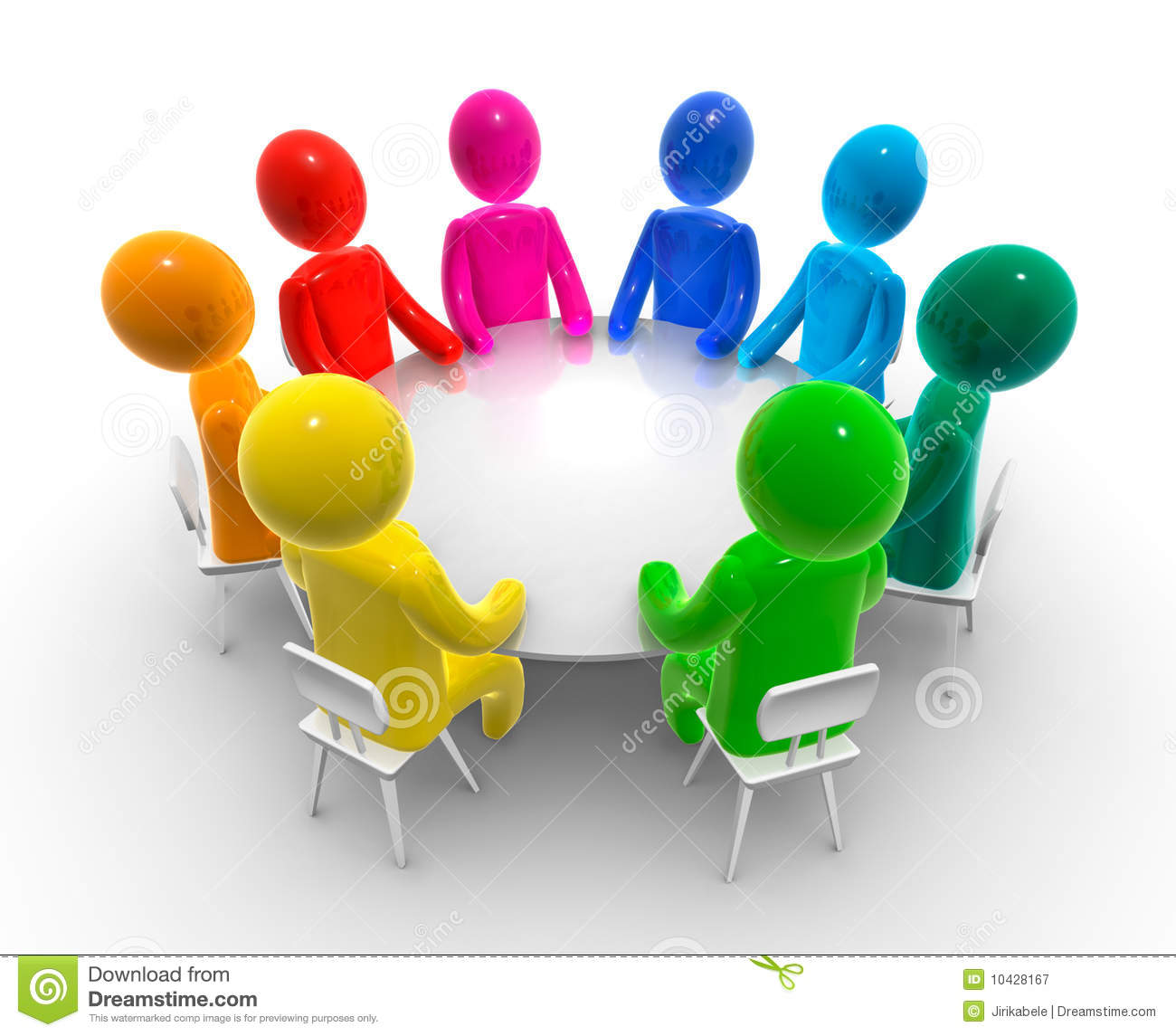 Discussion Round Table Royalty Free Stock Photography   Image