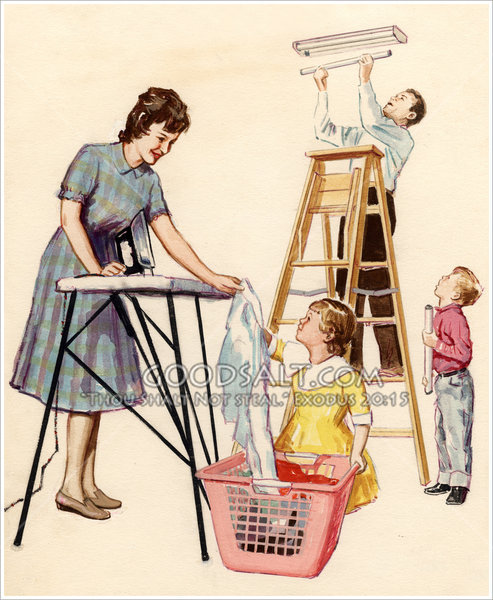 Family Cleaning Together Clipart Family Working Together