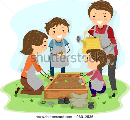 Family Cleaning Together Clipart Illustration Of A Family