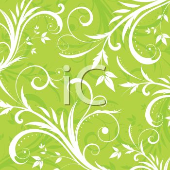 Flourishes And Swirls Floral Background Royalty Free Clipart Image