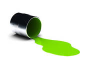 Green Spilled Paint   Clipart Graphic