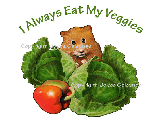 Items Similar To Printable Clip Art  Hamster Eat Vegetables Health    