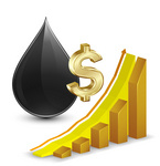 Oil Price Up Oil And Dollar Exchange Rate Vector