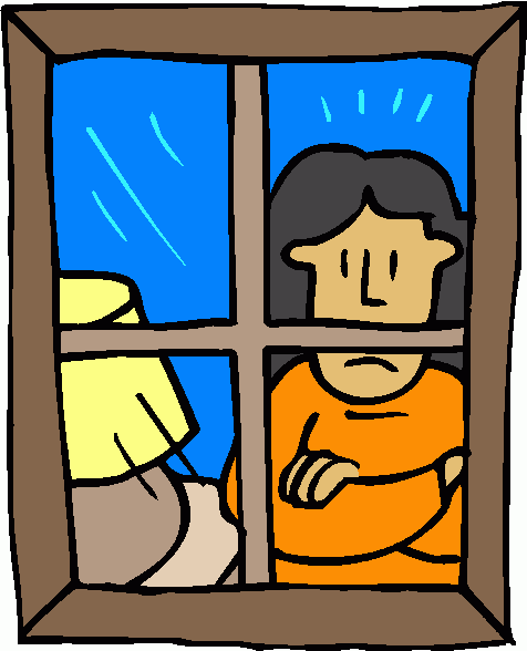 Selected Clipart  Woman Looking Out Window 1 Gif