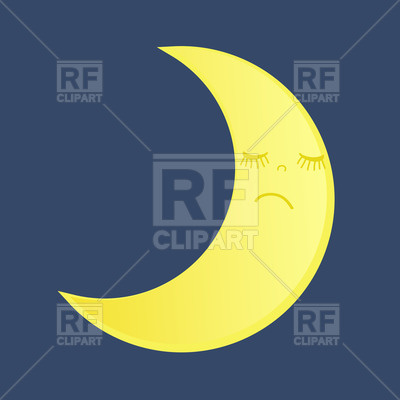Sleeping Moon   Crescent With Face 22707 Objects Download Royalty    