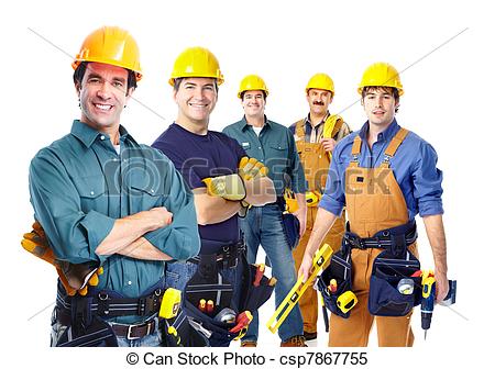 Stock Images Of Group Of Professional Industrial Workers Isolated Over