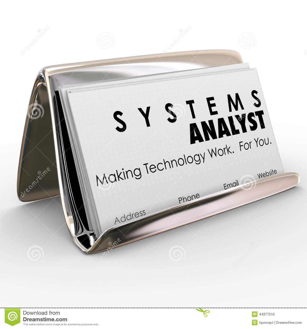 Systems Analyst Business Card Holder Computer Technology Special Stock