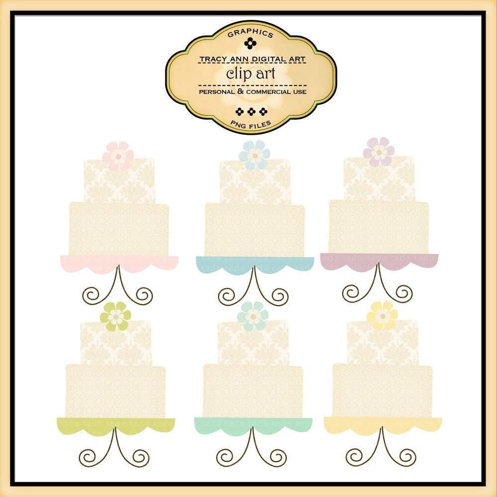 Vintage Wedding Cake Clipart Cake Clip Art  Wedding Clip