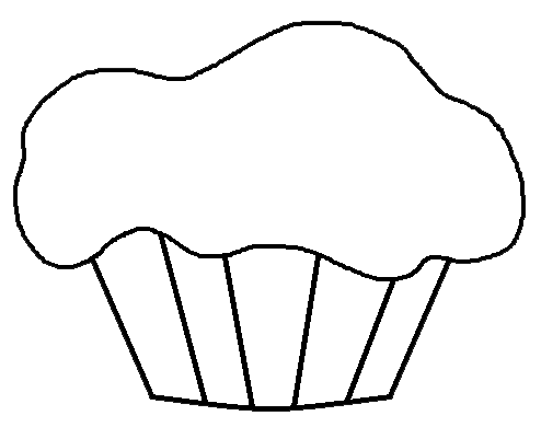 Black And White Cupcake Clip Art