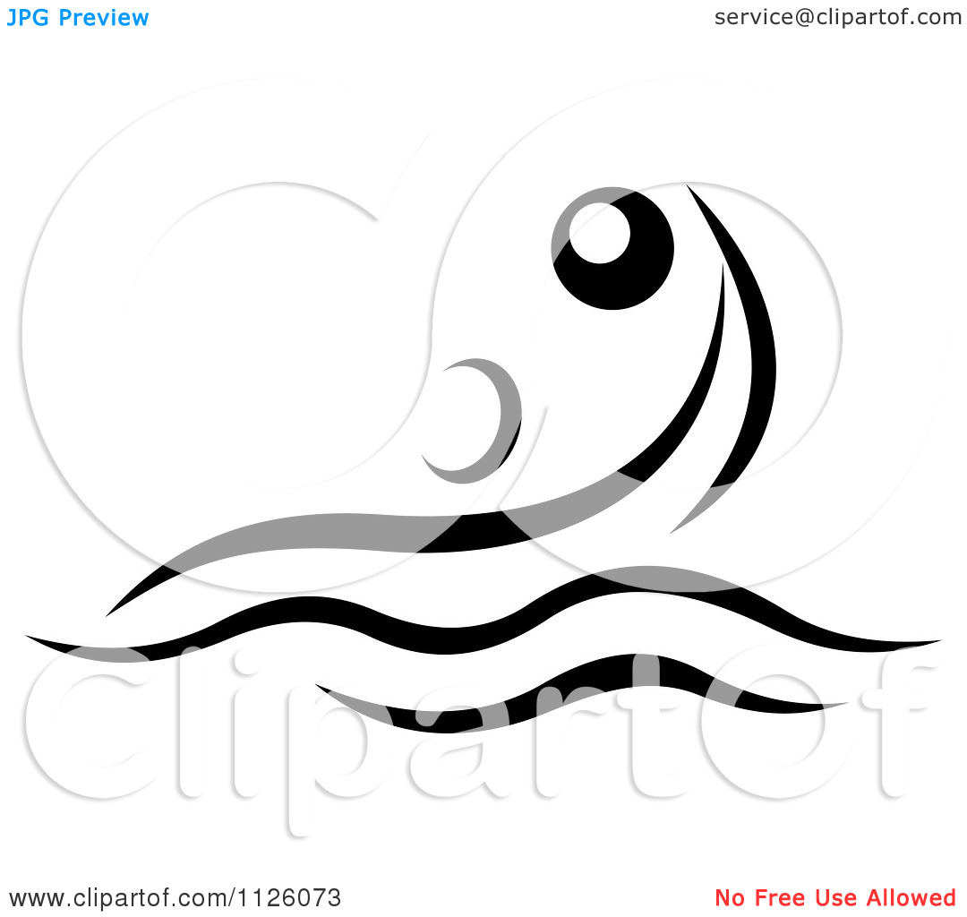 Black And White Water Clipart Clipart Of A Black And White Water Polo