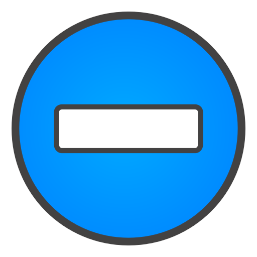 Blue Subtraction Sign Minus Sign Icon