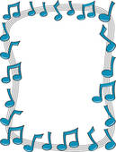 Clip Art Of Music Note Border K7997528   Search Clipart Illustration