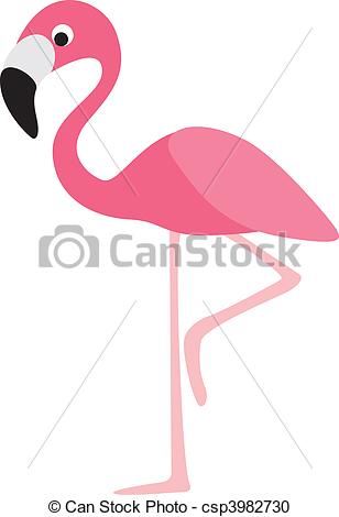 Illustration Of Flamingo Cartoon   Flamingo Modern Colour Cartoon