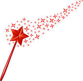 Magic Wand With Magic Stars On White Fotosearch Enhanced Rf Royalty