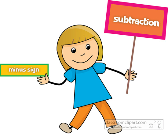Mathematics   Subtraction Minus Sign   Classroom Clipart