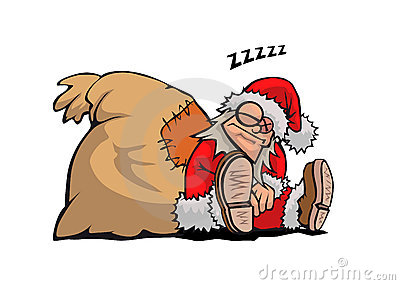 Sleeping Santa Claus Stock Photography   Image  11959612