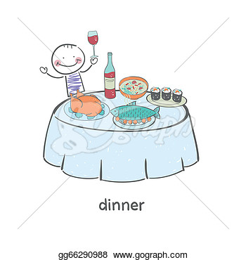 Stock Illustration   Dinner  Clipart Illustrations Gg66290988