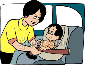 0807 1115 4751 Mother Strapping Child Into Car Seat Clipart Image Jpg