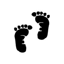 Baby Announcement Cute Baby Feet Prints Rubber Stamp Newborn Foot    