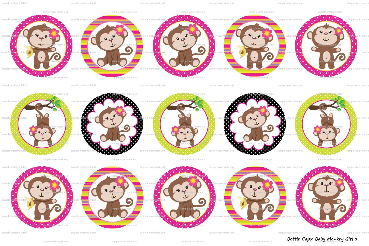 Baby Girl Monkey Cartoon Clip Art 15 Baby Monkey Girl 1 Digital