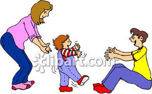 Baby Walking For The First Time Royalty Free Clipart Picture 090124