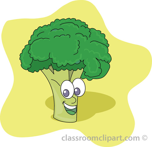 Cartoon Vegetable Clipart Headline Brocholli Cartoon Vegetable