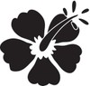 Clipart Image Caption  Hibiscus Flower In Black And White