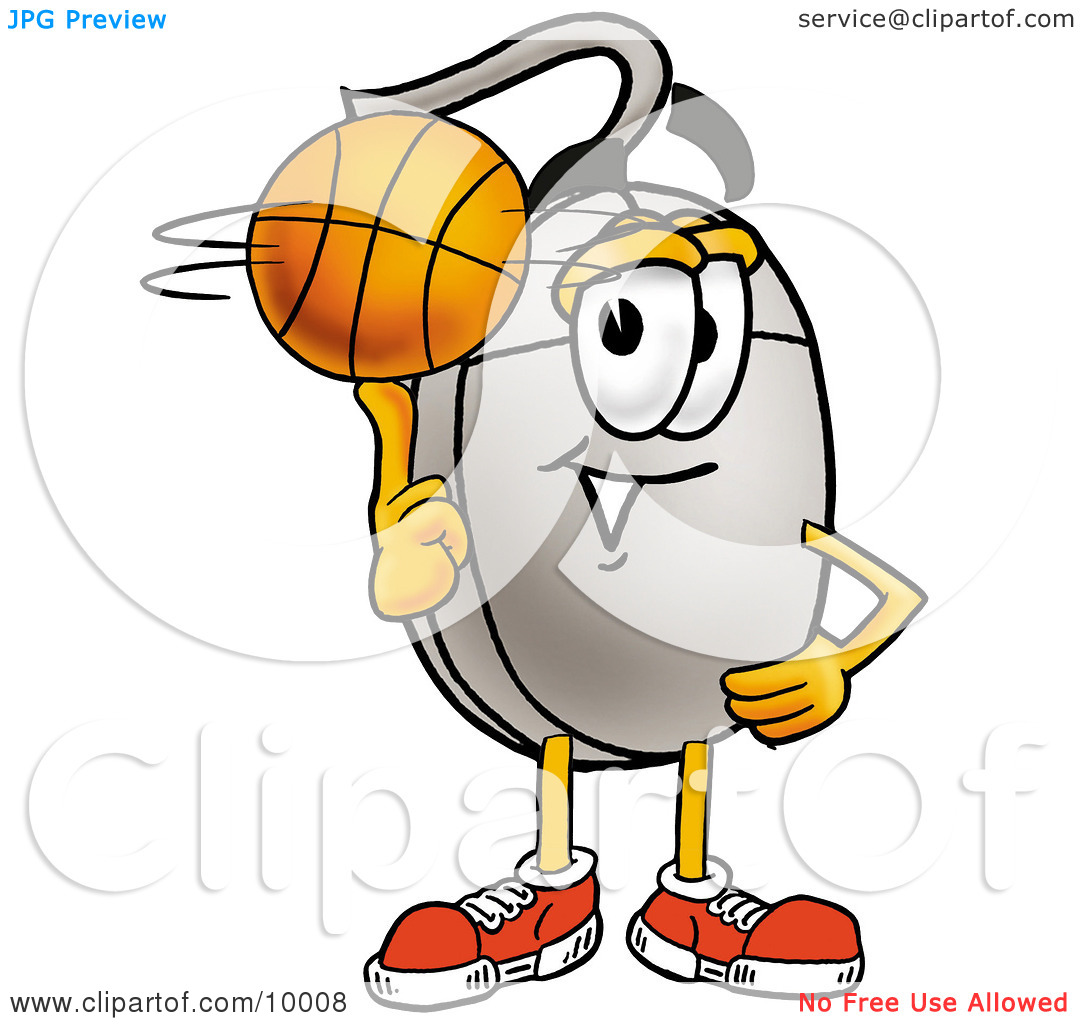 Clipart Picture Of A Computer Mouse Mascot Cartoon Character Spinning