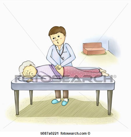 Clipart   Volunteer Giving Medical Service For The Old   Fotosearch    