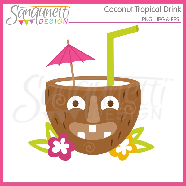 Coconut Drink Clipart Tropical Pictures