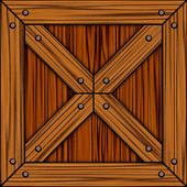 Detail Of An Old Wooden Crate   Clipart Graphic