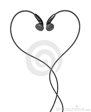 Earphones Heart Earphones Form Heart 19790558 Jpg