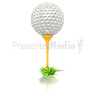 Golf Ball On Tee   Sports And Recreation   Great Clipart For