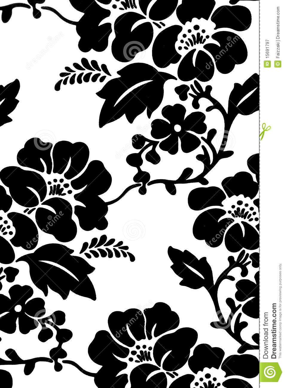 Hibiscus Clipart Black And White Hibiscus Flower In Black
