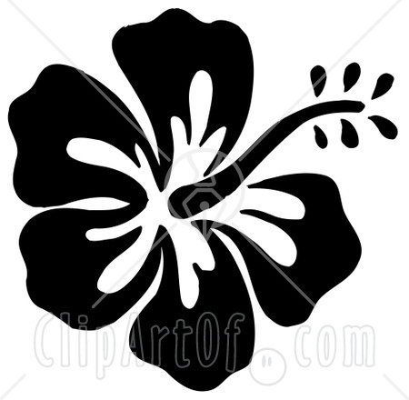 Hibiscus Flower Black And White Clipart Black And White Hibiscus