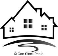 Houses Silhouette Logo   Houses Logo Design