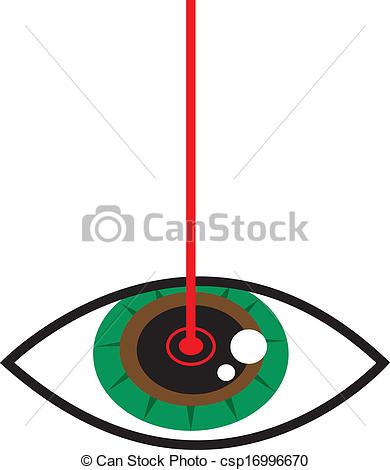 Laser   Eye Operated On With Red Laser Csp16996670   Search Clipart    