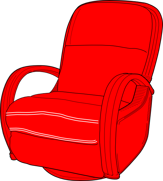 Lounge Chair Red Clip Art At Clker Com   Vector Clip Art Online    