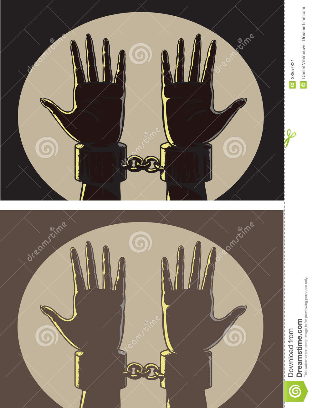 Outlined Shackles Stock Vector   Image  38857821