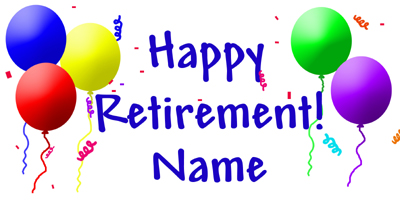 Retirement Decorations Party Supplies   Personalized Retirement Banner