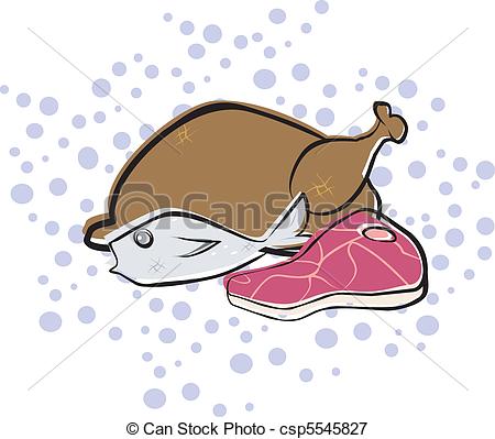Steak   Meat Including Poultry Fish    Csp5545827   Search Clipart