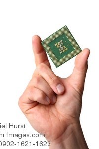 Stock Photo Of A Hand Holding Computer Processor Chip   Acclaim Stock