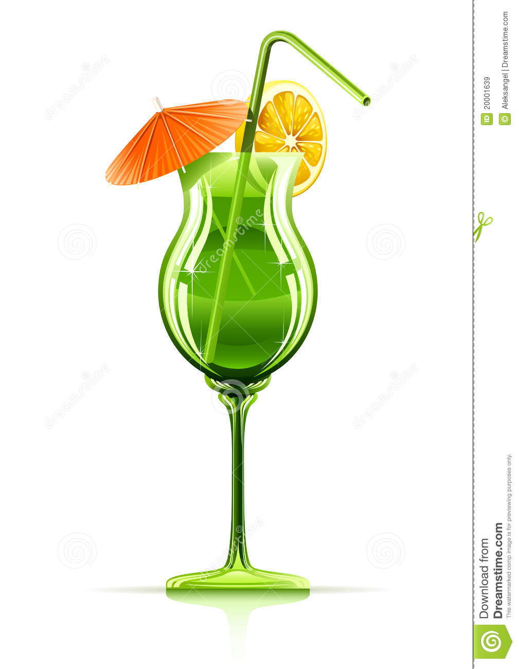Tropical Cocktail In Glass Royalty Free Stock Images   Image  20001639